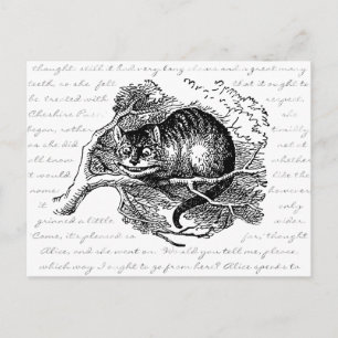Cheshire Cat - Hier sind wir alle verrückt Postkarte