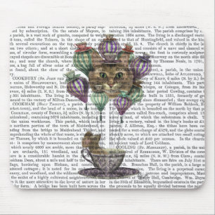 Cheshire Cat Hot Air Ballon Mousepad