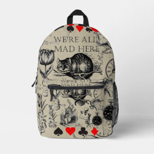 Cheshire Cat klassiker alice im wunderland verrück Bedruckter Rucksack