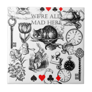 Cheshire Cat klassiker alice im wunderland verrück Fliese