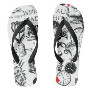 Cheshire Cat klassiker alice im wunderland verrück Flip Flops