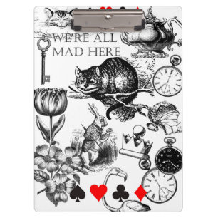 Cheshire Cat klassiker alice im wunderland verrück Klemmbrett