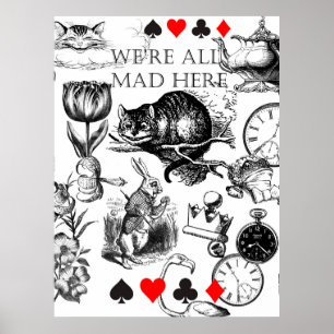Cheshire Cat klassiker alice im wunderland verrück Poster