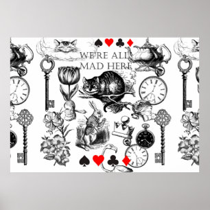 Cheshire Cat klassiker alice im wunderland verrück Poster