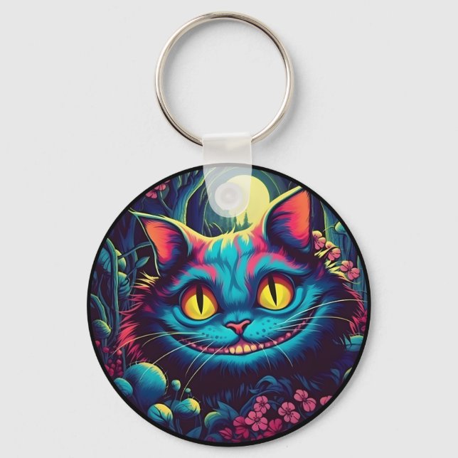 Cheshire Cat Lächeln Alice im Wunderland Schlüsselanhänger (Vorderseite)