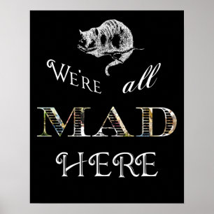 Cheshire Cat Mad Alice Poster oder Print