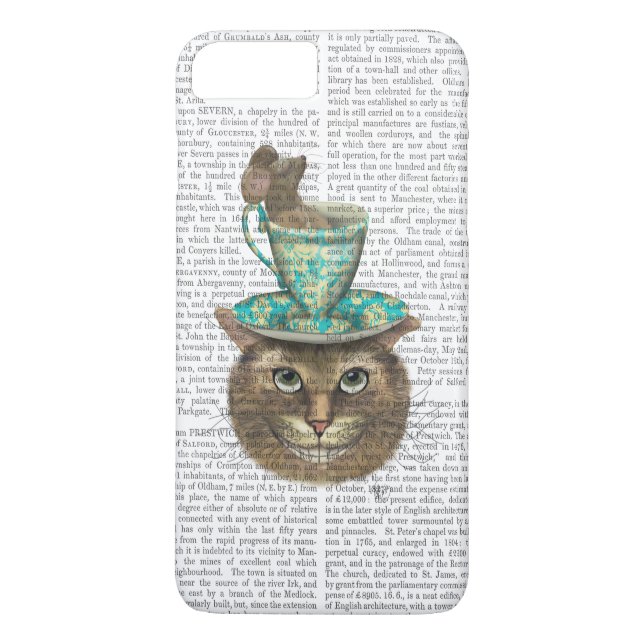 Cheshire Cat mit Cup auf Kopf Case-Mate iPhone Hülle (Rückseite)