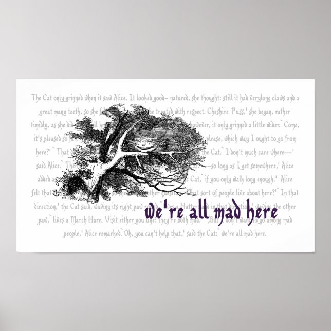 Cheshire Cat Poster (Vorne)