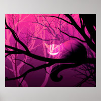 Cheshire Cat Poster - Pink