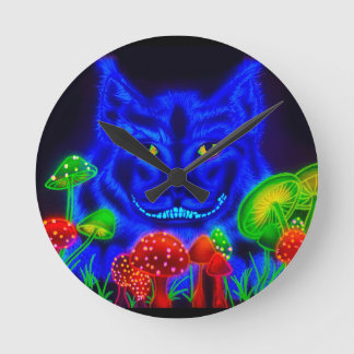 Cheshire Cat Round Wall Clock Runde Wanduhr