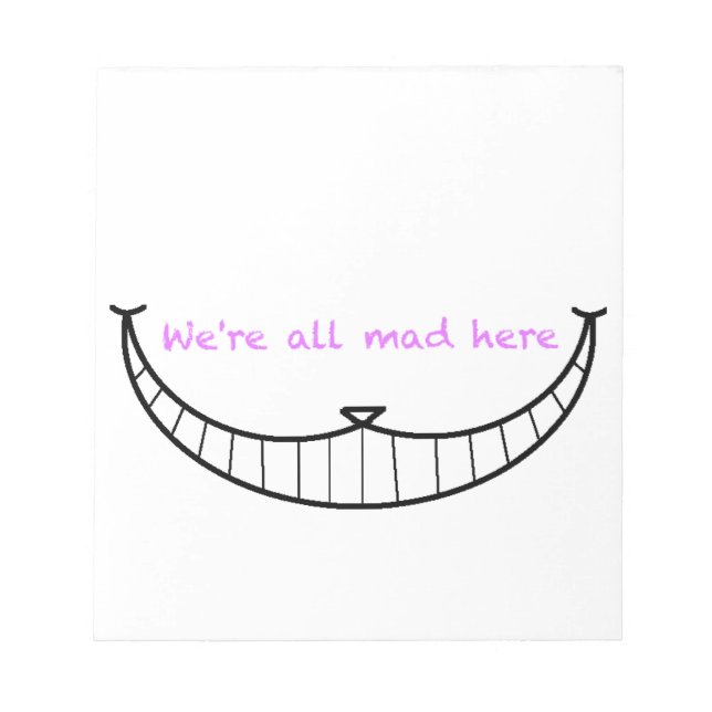 Cheshire Cat Smile Notizblock (Vorderseite)