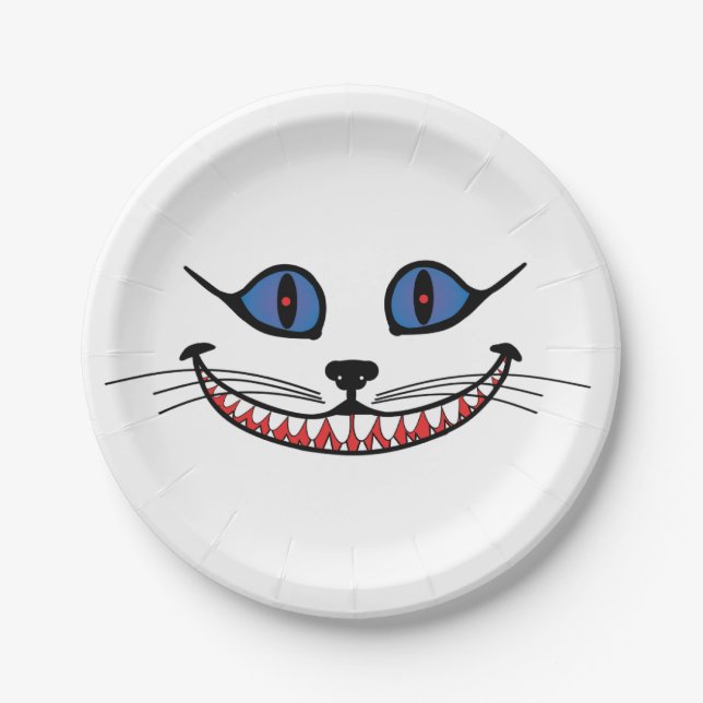Cheshire Cat Smile Pappteller (Vorderseite)