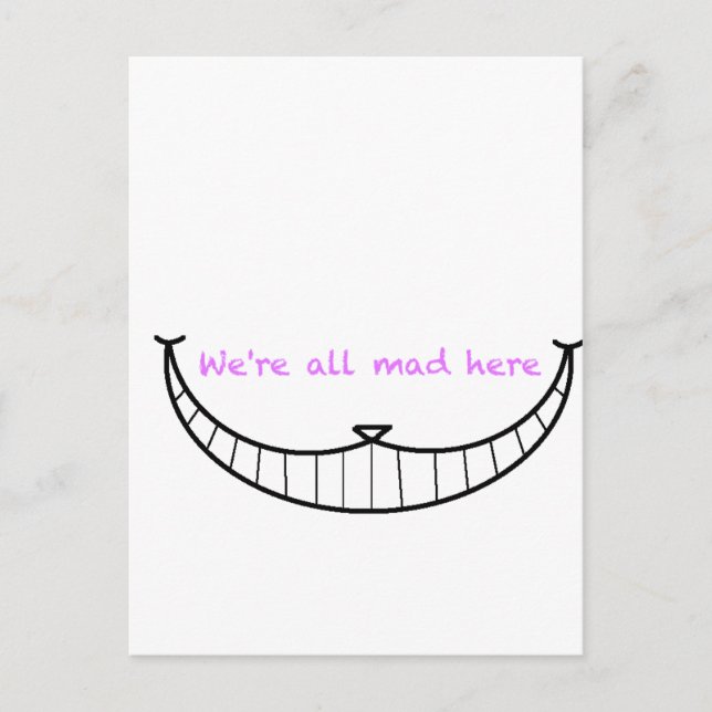 Cheshire Cat Smile Postkarte (Vorderseite)