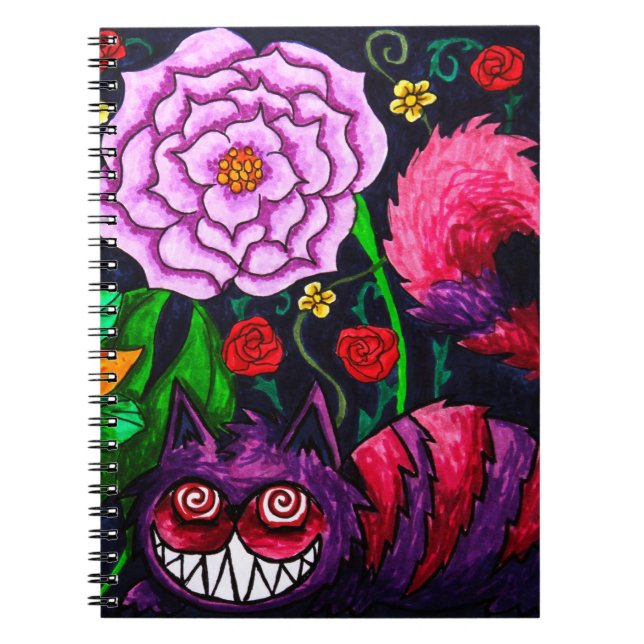 Cheshire Cat Spiral Note Book 6.5 x 8.75 Notizblock (Vorderseite)