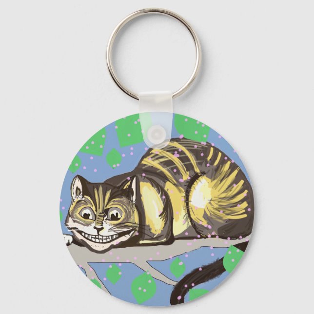 Cheshire Cat Zeichnend Schlüsselanhänger (Vorderseite)