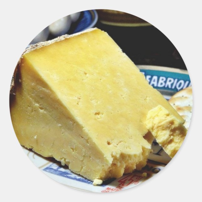 Cheshire Cheese Runder Aufkleber (Vorderseite)