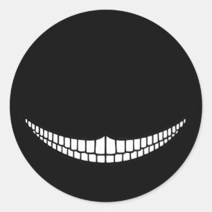 Cheshire-Grinsen Runder Aufkleber
