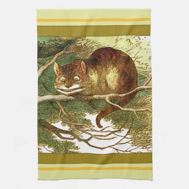 Cheshire-Katze 2 Geschirrtuch (Vertikal)