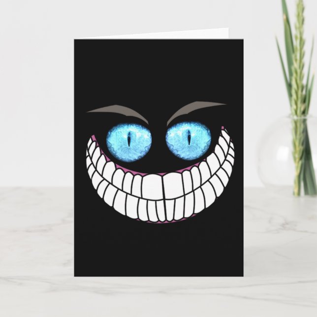 Cheshire-Katze - blaue Augen-Anmerkungs-Karte Karte (Vorderseite)