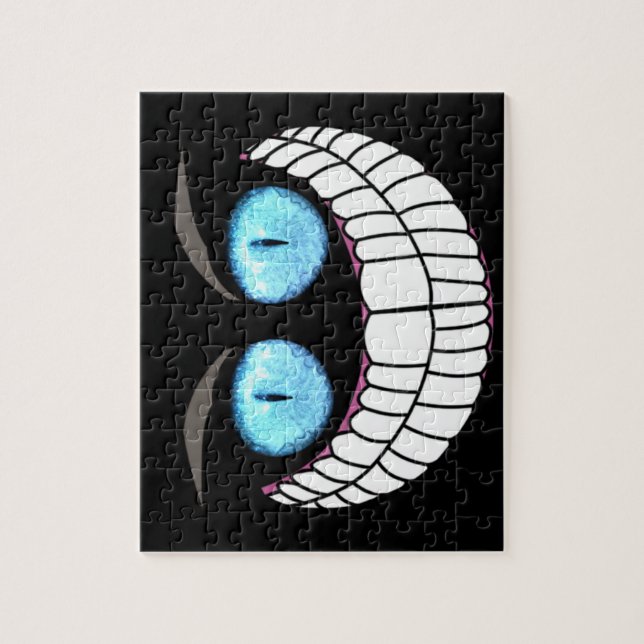 Cheshire-Katze - blaue Augen-Puzzlespiel (Vertikal)