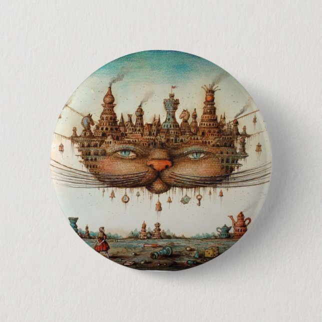 Cheshire-Katze Button (Vorderseite)