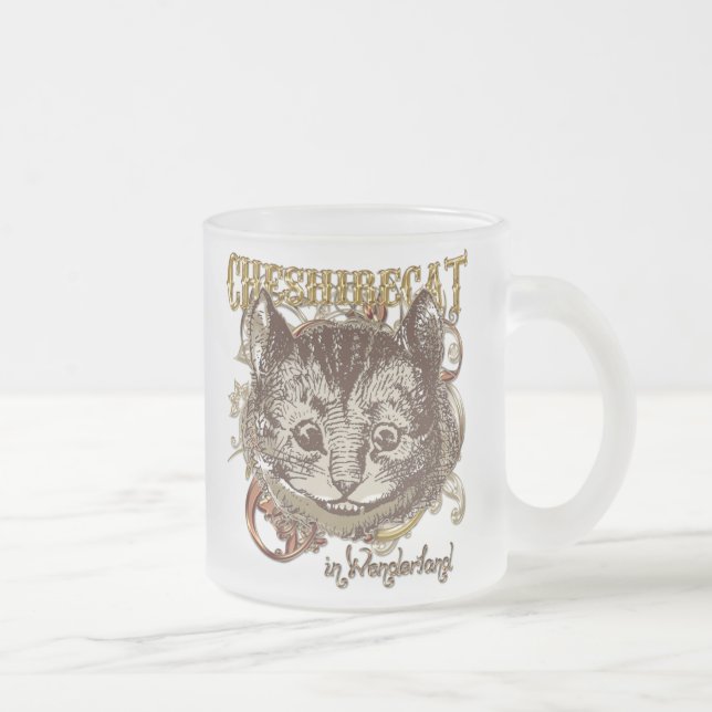 Cheshire-Katze Carnivale Art (Goldversion) Mattglastasse (Rechts)