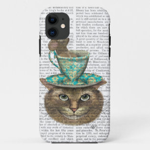 Cheshire-Katze mit Schale auf Kopf Case-Mate iPhone Hülle