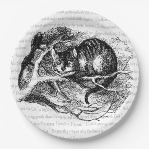 Cheshire-Katze Pappteller