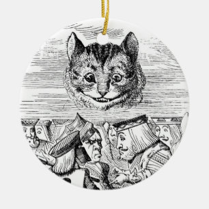 Cheshire-Katze über der Königin Keramik Ornament