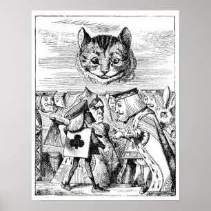 Cheshire-Katze über Märchenland Poster