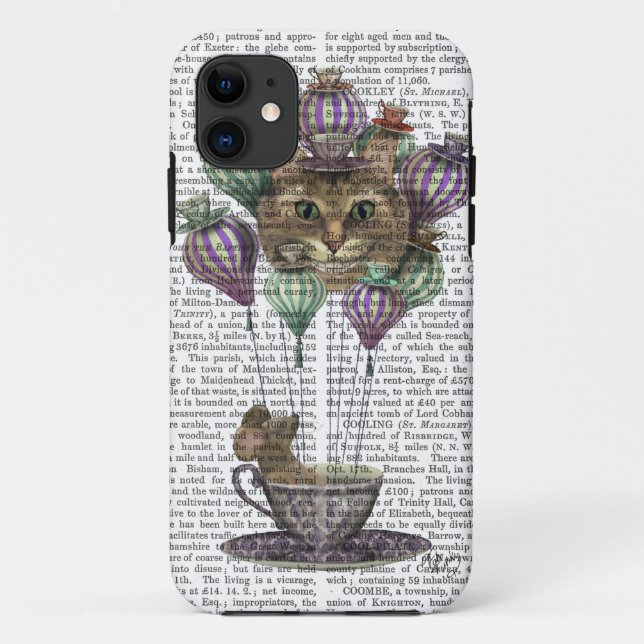 Cheshire-Katzen-Heißluft-Ballon Case-Mate iPhone Hülle (Rückseite)