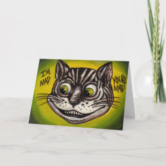 CHESHIREcat-Alice im Wunderland-Anmerkungs-Karte Karte