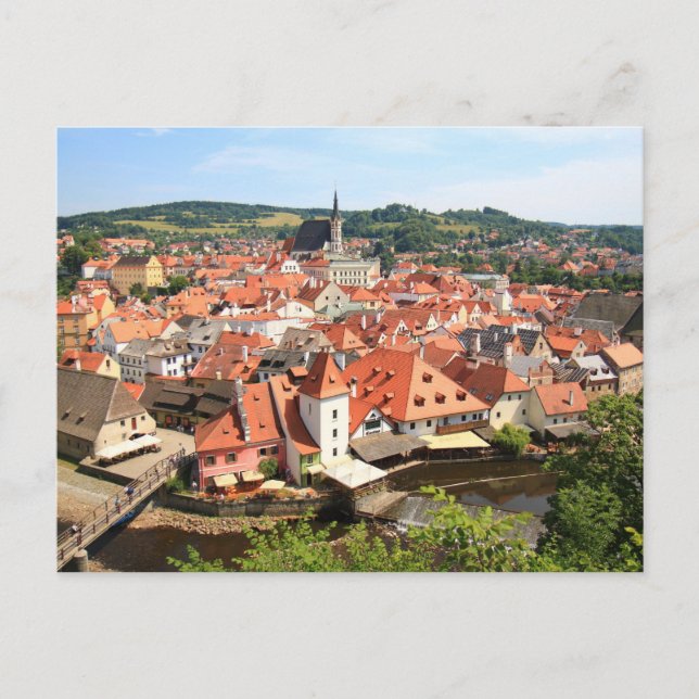 Chesky Krumlov 001, Tschechische Foto Postkarte (Vorderseite)