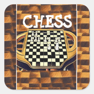 CHESS BOARD STYLE QUADRATISCHER AUFKLEBER