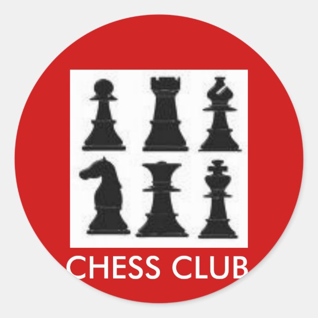 CHESS, CHESS CLUB RUNDER AUFKLEBER (Vorderseite)