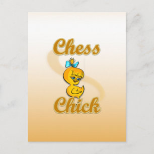 Chess Chick Postkarte