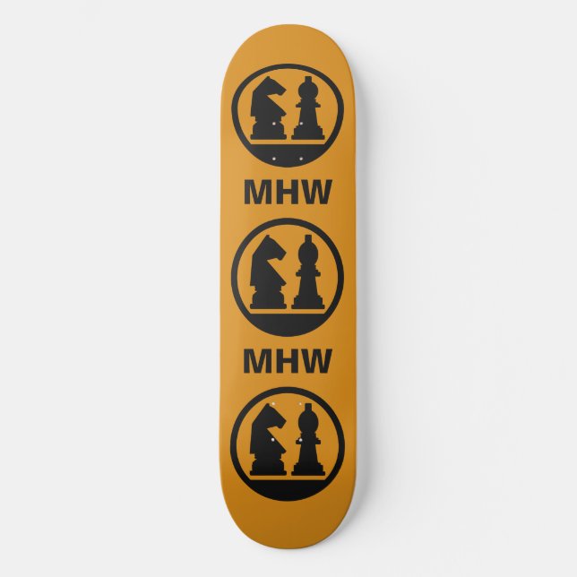 CHESS custom monogram skateboard (Vorderseite)