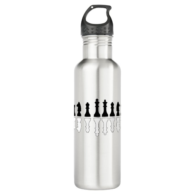 chess edelstahlflasche (Vorderseite)
