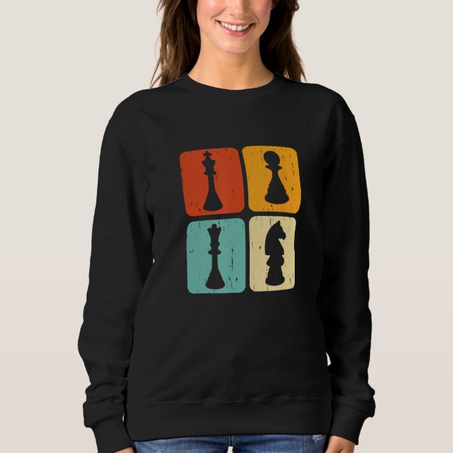 Chess Figures  Chess Player Pun Quote Sweatshirt (Vorderseite)