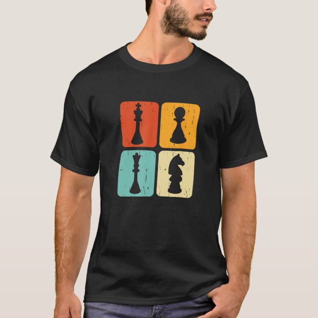 Chess Figures  Chess Player Pun Quote T-Shirt (Vorderseite)