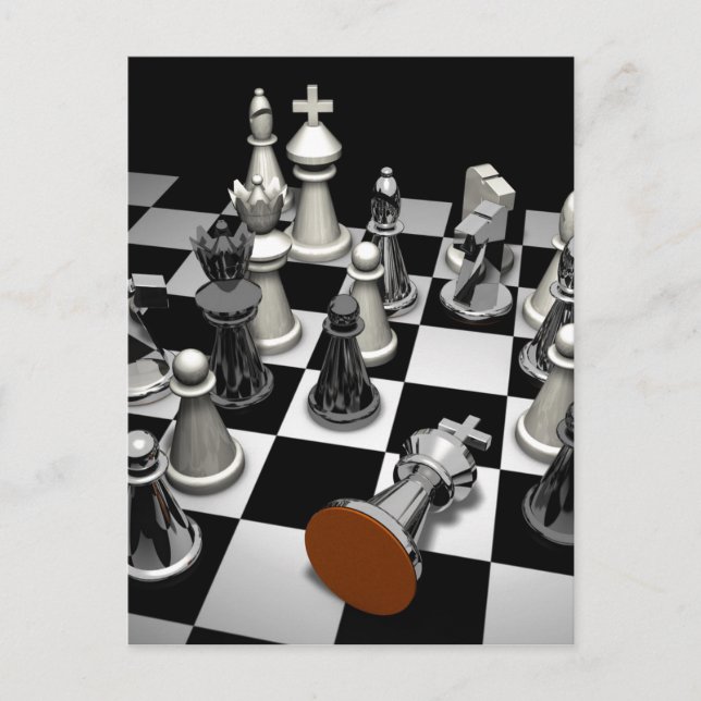 Chess Jigsaw Puzzle Postkarte (Vorderseite)