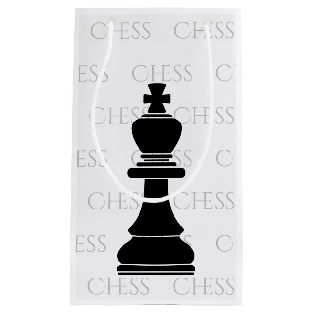 Chess King Classic Piece Modern Black Kleine Geschenktüte (Vorderseite)