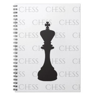 Chess King Classic Piece Modern Black Notizblock