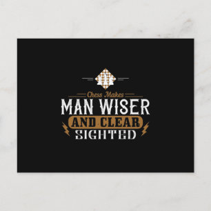 Chess Makes Man Wiser And Clear-Sighted Einladungspostkarte