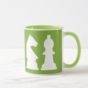 CHESS monogramme personnalisé & tasses couleur