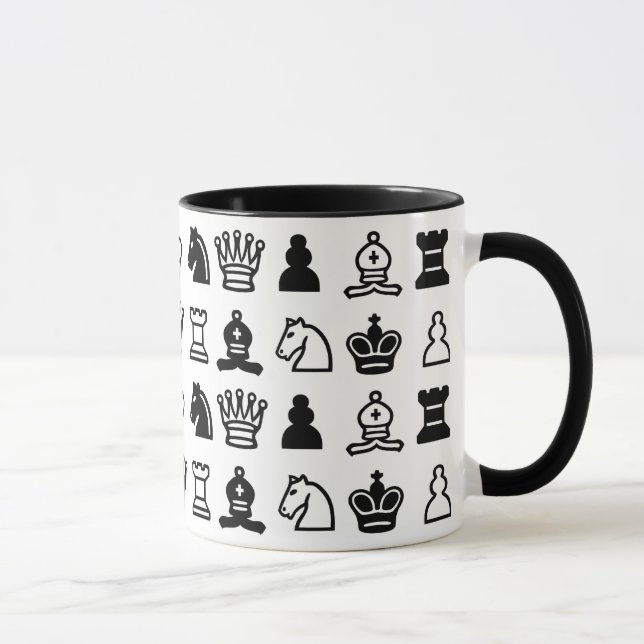 Chess Piece Muster Tasse (Rechts)