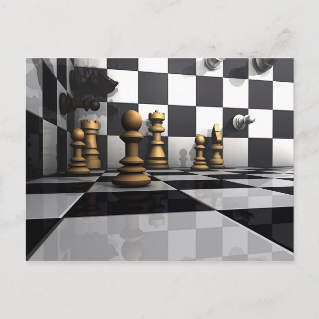 Chess Play King Postkarte (Vorderseite)