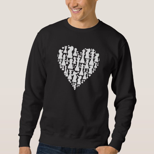Chess player Chess Master Chess Heart Chess Sweatshirt (Vorderseite)