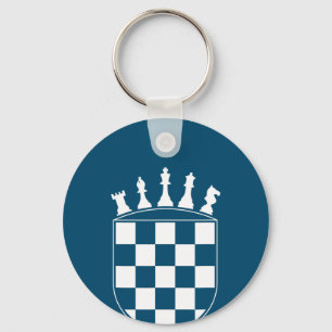 Chess Player Ohrs for Croats Croatian Flag Chess Schlüsselanhänger