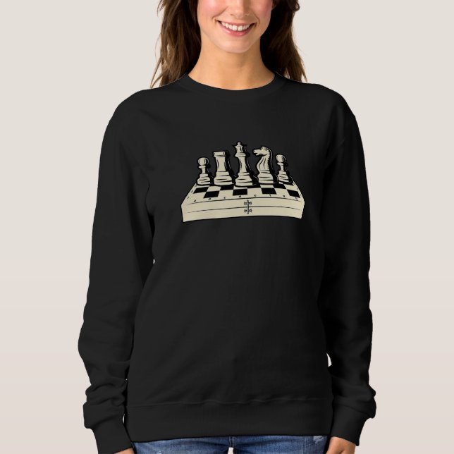 Chess Retro Graphic Chess Player Checkmate Board G Sweatshirt (Vorderseite)